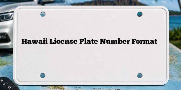 Hawaii License Plate Number Format